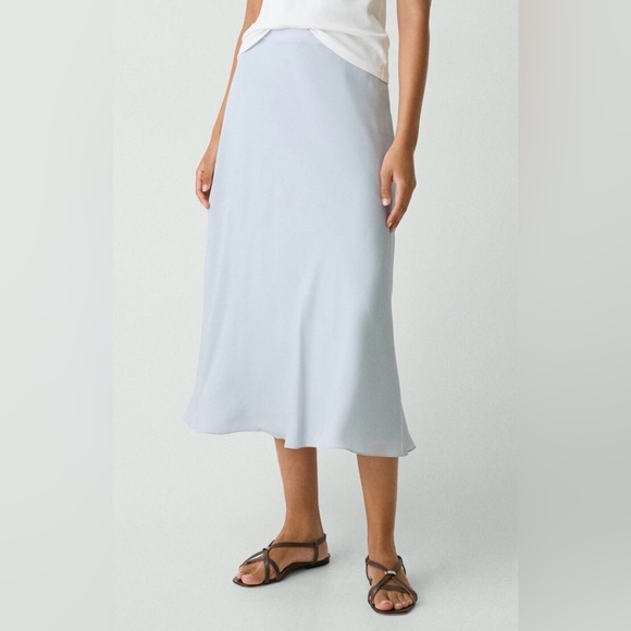 Theory | Midi Pull-On Skirt in Silk Georgette, Size S, NWT - Picture 2 of 11